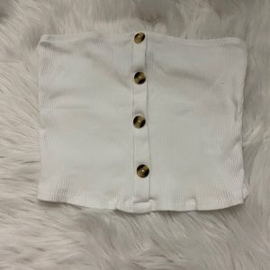 White button tube top